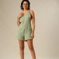 Spearmint Elegance Textured Romper