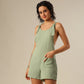 Spearmint Elegance Textured Romper