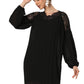 Stylishly Pleated Charming Lace Touch Dress