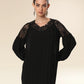 Stylishly Pleated Charming Lace Touch Dress