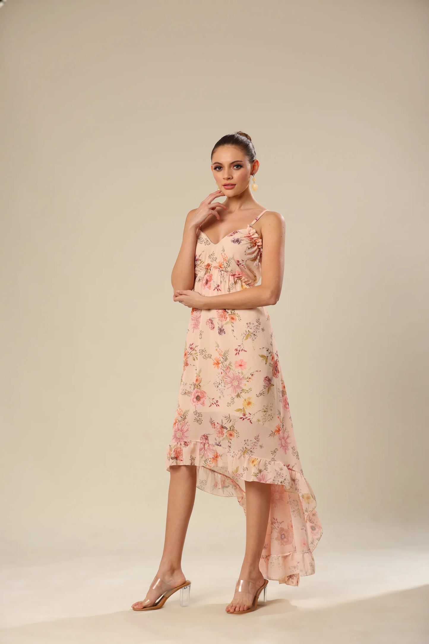 Subtle Splendor Spaghetti  Strap Elegance Dress