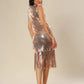 Sultry Gold Tassel Elegance Dress