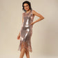 Sultry Gold Tassel Elegance Dress