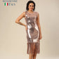 Sultry Gold Tassel Elegance Dress