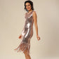 Sultry Gold Tassel Elegance Dress