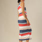 Tied In Color Striped Chic Dress