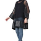 Transparent Tunic With Faux Leather