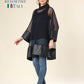 Transparent Tunic With Faux Leather