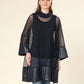 Transparent Tunic With Faux Leather
