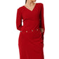 Trendy Plunge Neckline Adorned With Buttons Dress