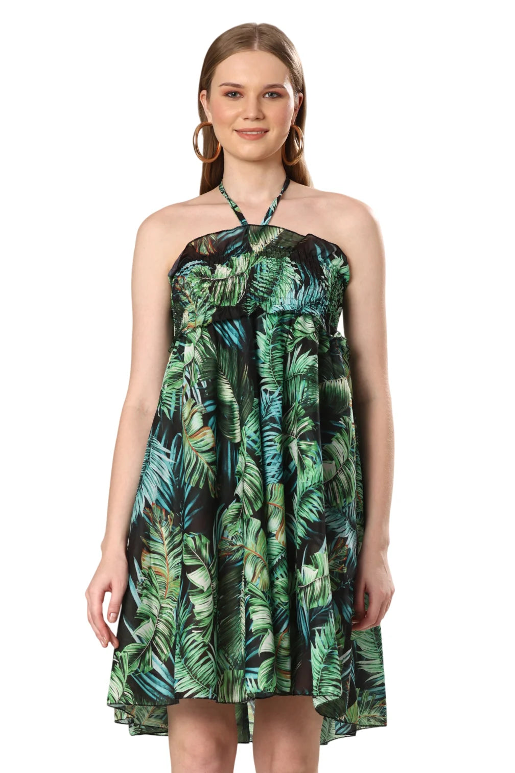 Tropical Greens Glam Dress