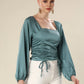 Turquoise Twilight Lace Crop Top