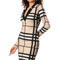 Vogue Grid Belted Beauty Dress