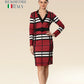 Vogue Grid Belted Beauty Dress