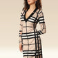 Vogue Grid Belted Beauty Dress