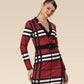 Vogue Grid Belted Beauty Dress