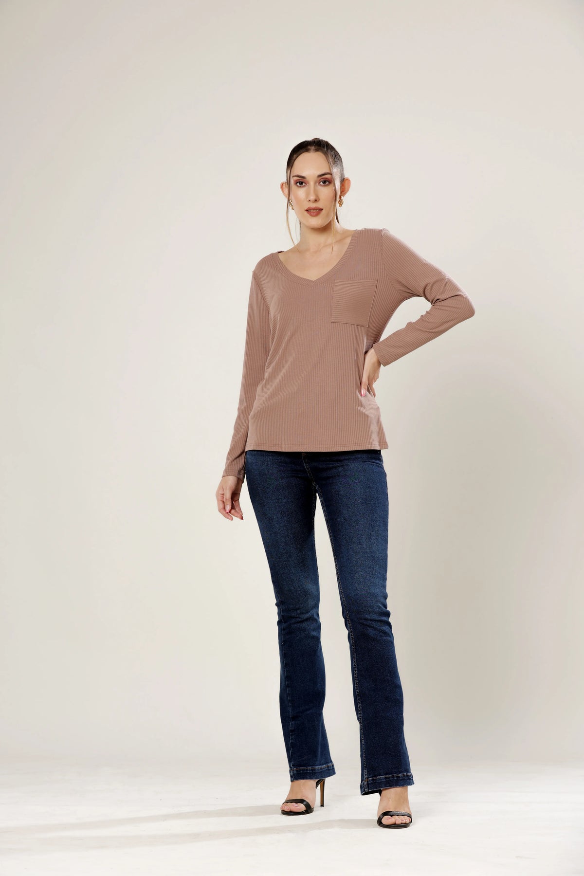 Warm Walnut Knit Bliss Top