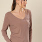 Warm Walnut Knit Bliss Top