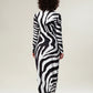 Zebra Glam Slit Dress Edition