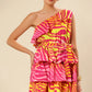 Zesty Zebra Pink Ruffle Temptation Dress