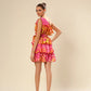 Zesty Zebra Pink Ruffle Temptation Dress