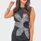 Black Sapphire Sequin Bloom Mini Dress