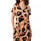 Bronze Leopard Twist Rib Dress