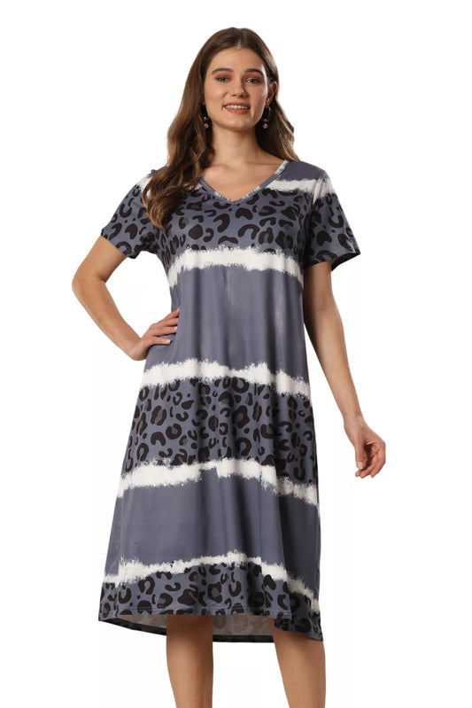 Cheetah Chic In Grey Tones Dress