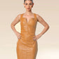 City Glamour Faux Leather Dress