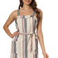 Creamy Canvas Striped Dress