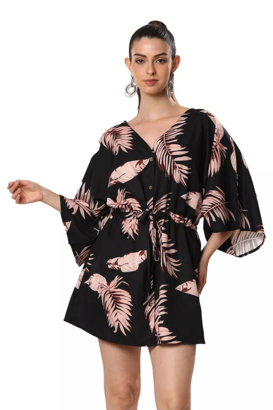 Ebony Enchantment Beach Kaftan Dress