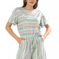 Forest Stripe Ensemble Romper