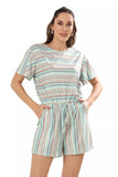 Forest Stripe Ensemble Romper