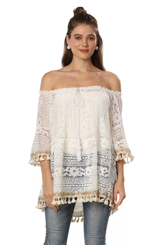 Frosty Lace Fit And Flare Dress