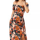 Garden Glam Slit Bodycon Ensemble Dress