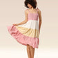 Multihued Mist Color Block Chic Dress