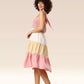 Multihued Mist Color Block Chic Dress