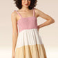Multihued Mist Color Block Chic Dress