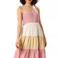 Multihued Mist Color Block Chic Dress
