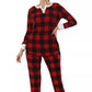 Red Blaze Checkered Comfort Night Wear