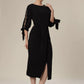 Pearl Embrace Black Dress