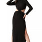 Ribbed Chic Twist Waist Dress