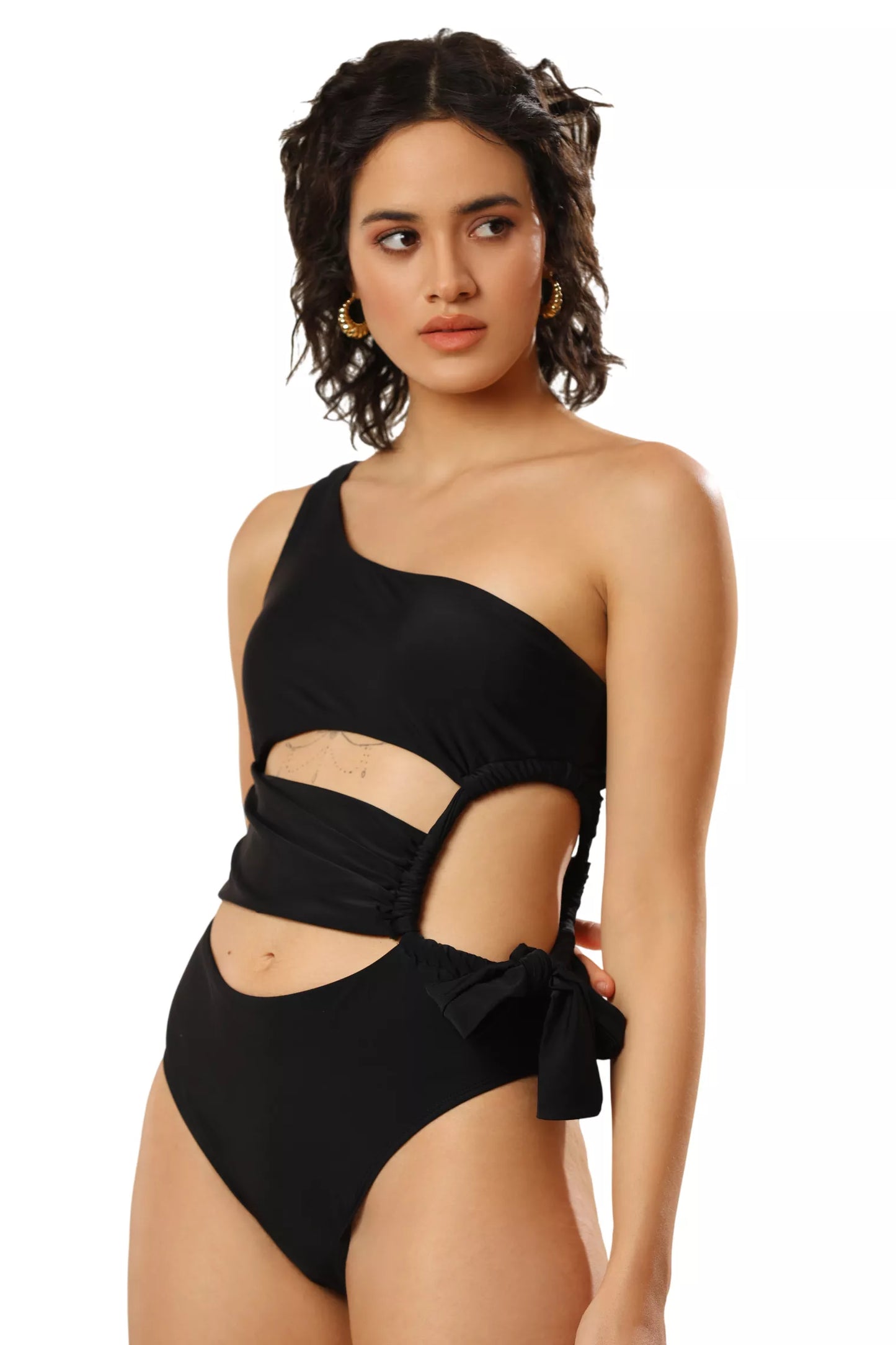 Seductive Silhouette Cut Out Charm Swim Wear