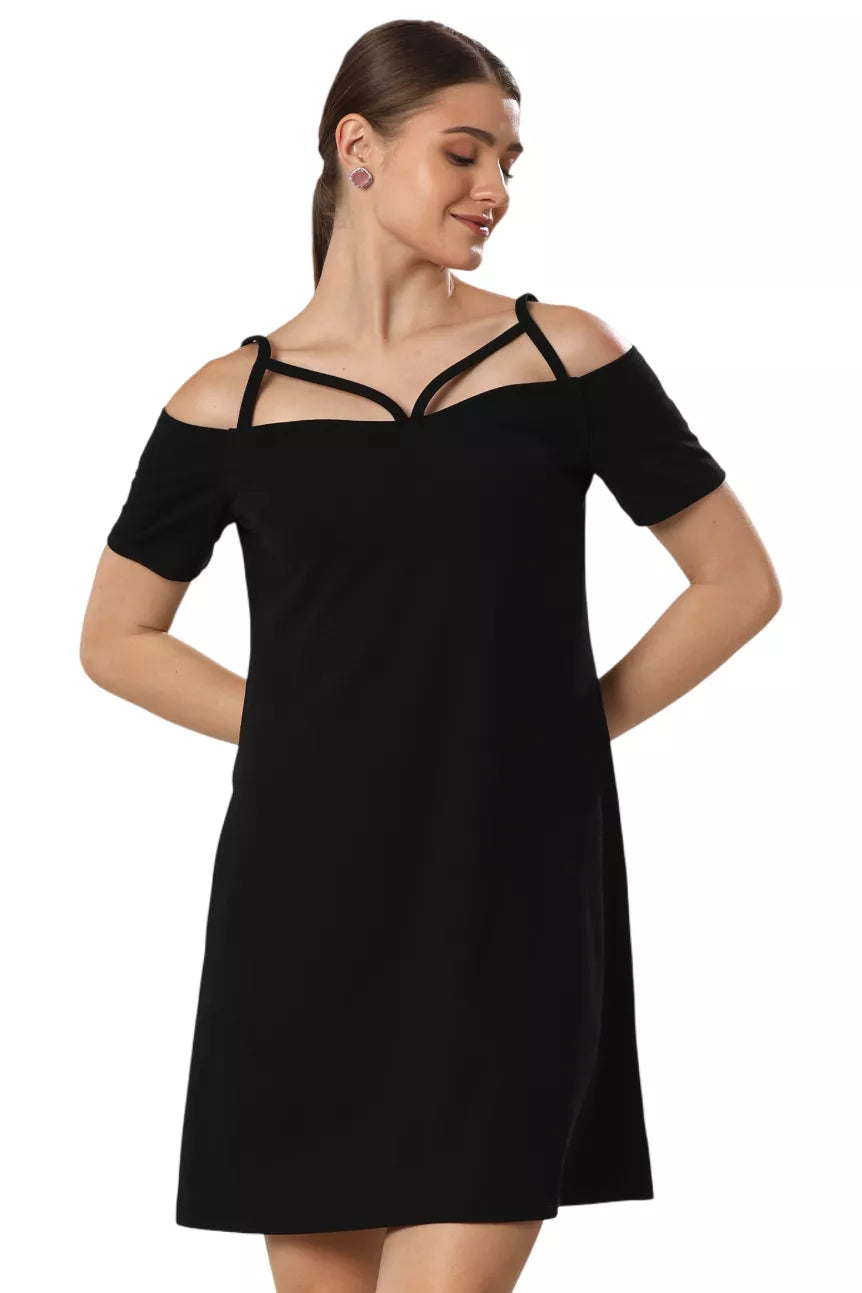 Shoulder-Bare Charm Dress