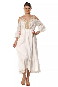 Summer Serenade Embroidery Delight Dress