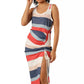 Tied In Color Striped Chic Dress