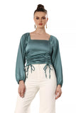 Turquoise Twilight Lace Crop Top