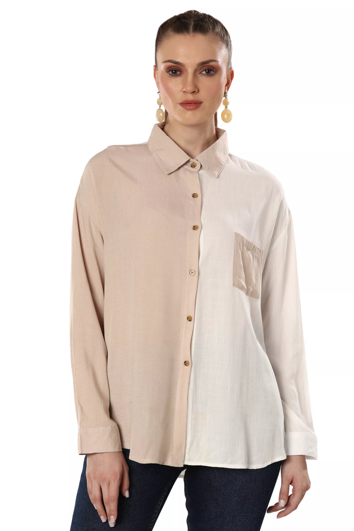 Versatile Khaki Block Top