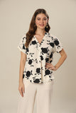 Bisque Blossom Print Top