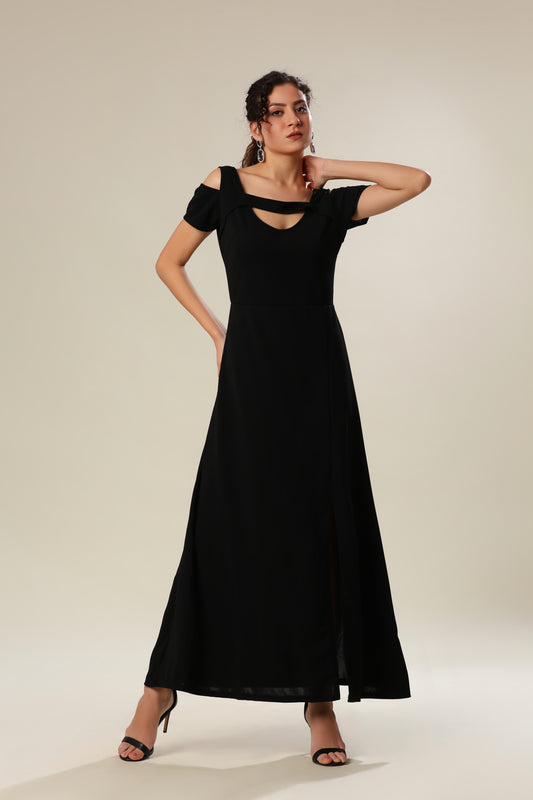 Fierce Femme Fatal Black Out Style Dress